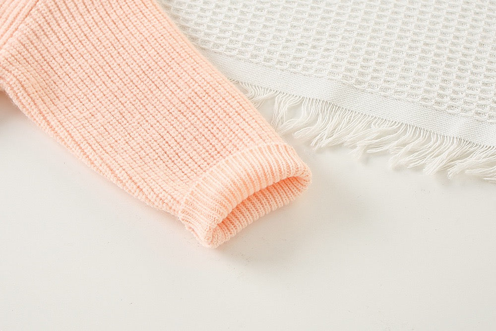 Bow made knitted winter set