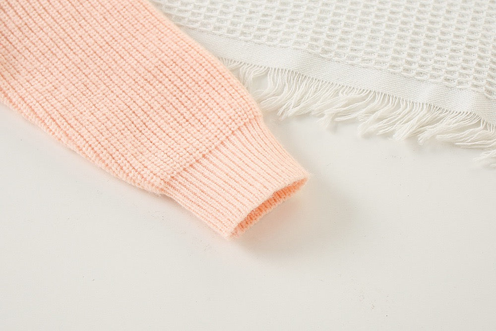 Bow made knitted winter set