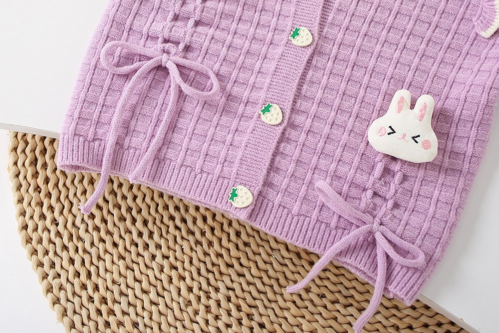 Bunny made knitted winter set