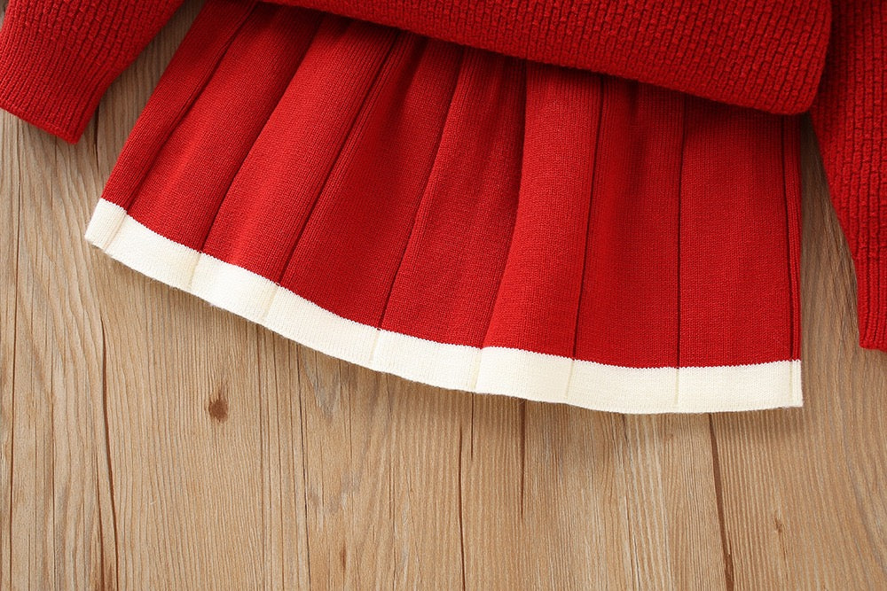 Flower knitted winter set