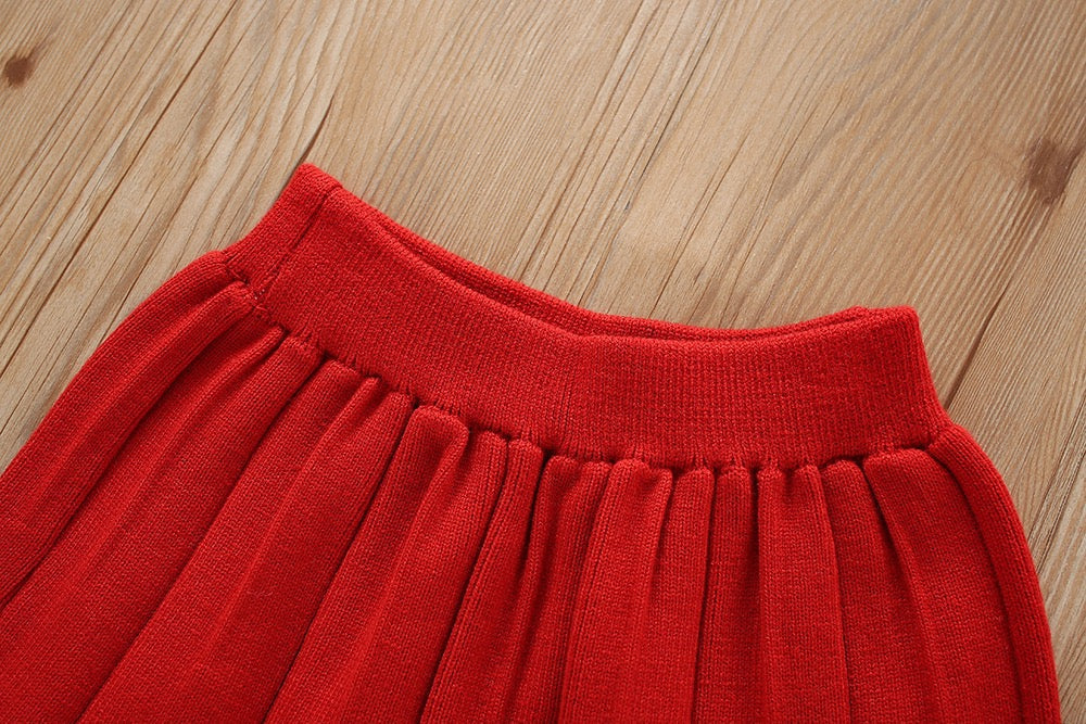 Flower knitted winter set