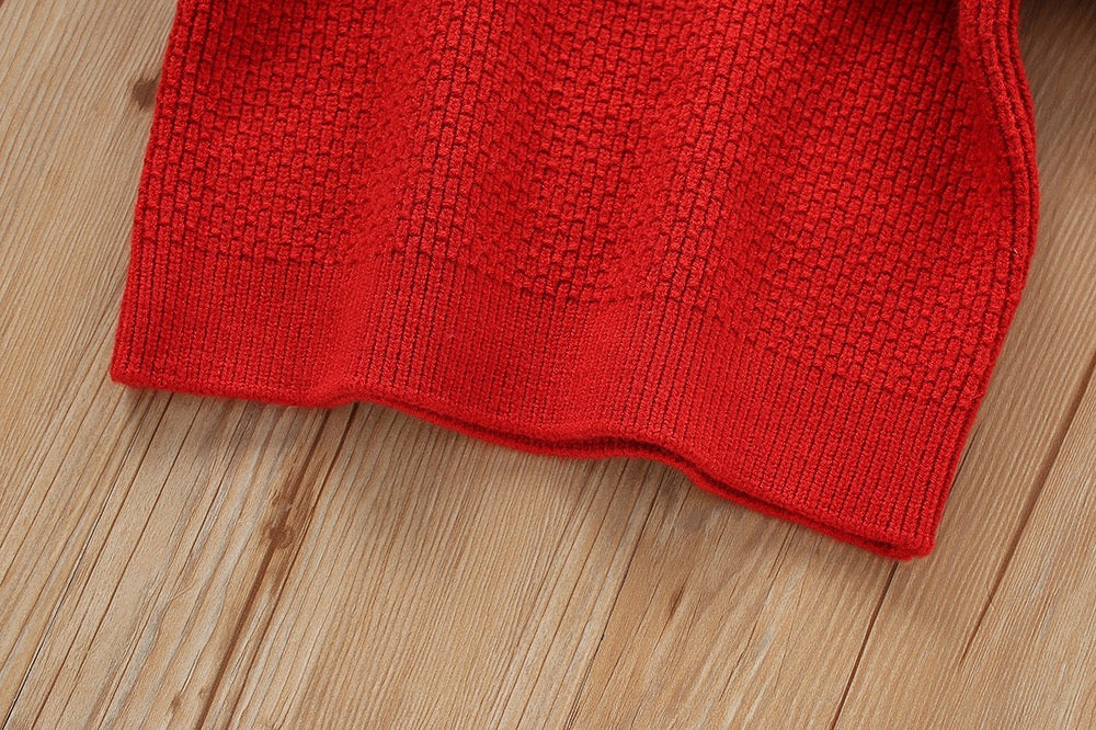 Flower knitted winter set