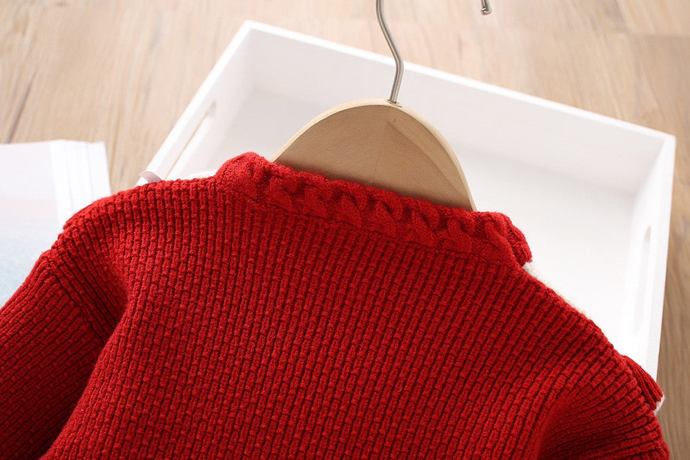 Flower knitted winter set