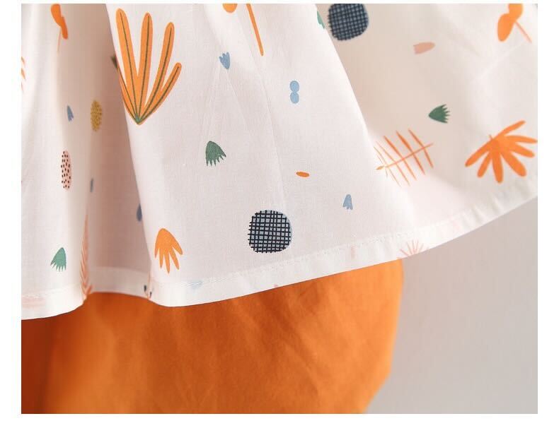 Frill sleeve bloomer set